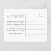 Neue Zuhause für Holidays Gnome und Truck Moving Ankündigungspostkarte (Rückseite)