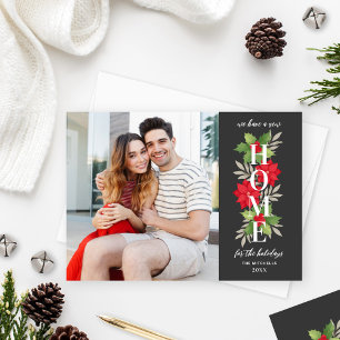 Neue Zuhause für Holidays Gray Foto Moving Feiertagskarte