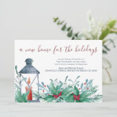 Neue Zuhause für Holidays Holly Mistletoe Moving Ankündigung (Stehend Vorderseite)