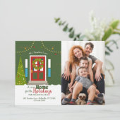 Neue Zuhause für Weihnachts-Foto-Weihnachtskarte Einladung (Stehend Vorderseite)
