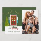 Neue Zuhause für Weihnachts-Foto-Weihnachtskarte Einladung (Vorne/Hinten)