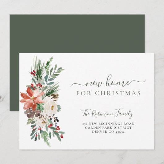 Neue Zuhause für Weihnachtsfeiertage im Umzug Ankündigung (Vorne/Hinten)