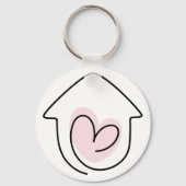 Neue Zuhause gerade verschoben Schlüsselanhänger (Vorderseite)