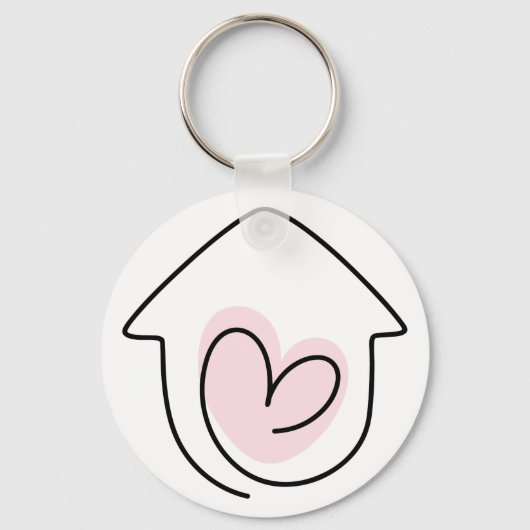 Neue Zuhause gerade verschoben Schlüsselanhänger (Vorderseite)