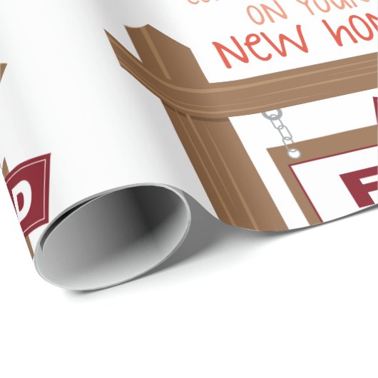 Neue Zuhause Geschenkpapier (Rolleneckpunkt)