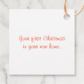 Neue Zuhause Gingerbrett-Geschenkmarke Geschenkanhänger (Rückseite)