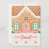 Neue Zuhause Gingerbrett Weihnachtskarte Einladung (Rückseite)
