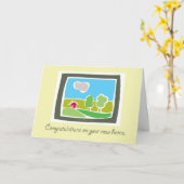 Neue Zuhause-Glückwünsche Karte (Gelbe Blume)