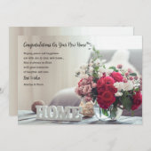 Neue Zuhause Glückwunschkarte Einladung (Vorne/Hinten)