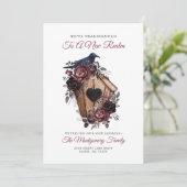 Neue Zuhause Gothic Floral Moving Announcement Car Ankündigung (Stehend Vorderseite)