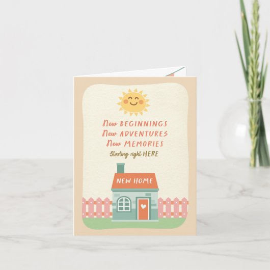 Neue Zuhause Gratulation Neue Abenteuer starten hi Karte (Vorderseite)