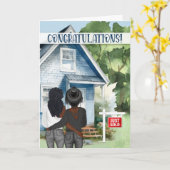 Neue Zuhause Gratulationen Black Lesbian Couple Karte (Gelbe Blume)