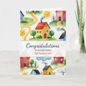 Neue Zuhause-Gratulationen Muster benutzerdefinier Karte (Vorderseite)