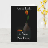 NEUE ZUHAUSE-GRUSS-KARTE KARTE (Gelbe Blume)