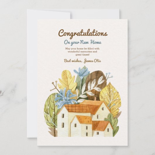 Neue Zuhause-Grußkarte Einladung (Vorderseite)