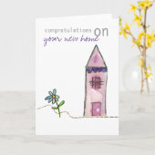 neue Zuhause-Grußkarte Karte (Gelbe Blume)