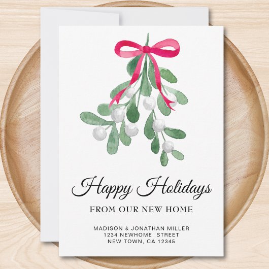 Neue Zuhause Happy Holidays Moving Ankündigung