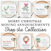 Neue Zuhause Happy Holidays Moving Ankündigung