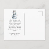 Neue Zuhause - Happy Holidays Weihnachtsanfang Ankündigungspostkarte (Rückseite)