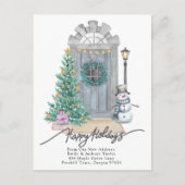 Neue Zuhause - Happy Holidays Weihnachtsanfang Ankündigungspostkarte (Vorderseite)