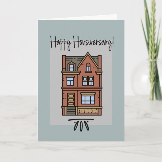 Neue Zuhause Happy Housiversary Card Dankeskarte (Vorderseite)