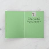 Neue Zuhause Herzlichen Glückwunsch Happy Hummingb Karte (Innenseite)