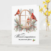 Neue Zuhause Herzlichen Glückwunsch Kardinal Birne Karte (Gelbe Blume)