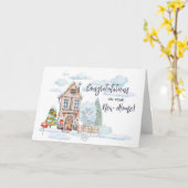 Neue Zuhause Herzlichen Glückwunsch Niedlich Weihn Karte (Gelbe Blume)