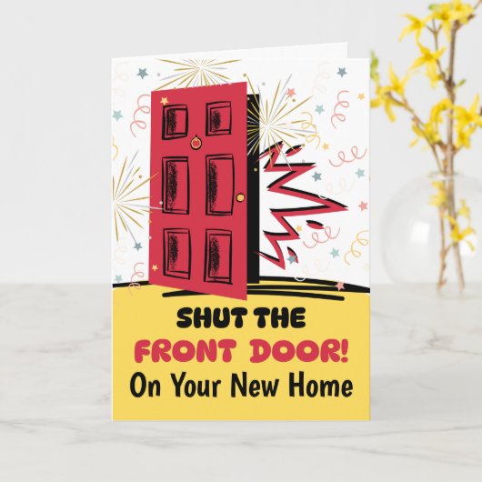 Neue Zuhause Herzlichen Glückwunsch Schließe die H Karte (Gelbe Blume)