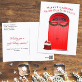 Neue Zuhause Holiday Red Doors Vorlage Postkarte
