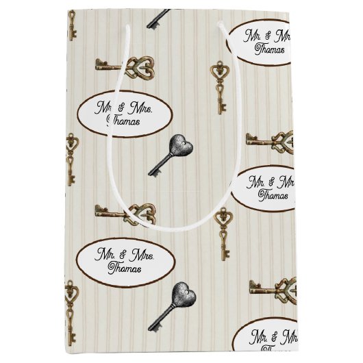 Neue Zuhause Housewarming Personalisiert Mittlere Geschenktüte (Vorderseite)