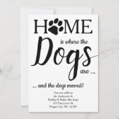 Neue Zuhause Hunde, die wir umgezogen haben Ankündigung (Vorderseite)