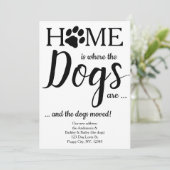 Neue Zuhause Hunde, die wir umgezogen haben Ankündigung (Stehend Vorderseite)