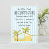 Neue Zuhause in den Palmen Einladung (Stehend Vorderseite)