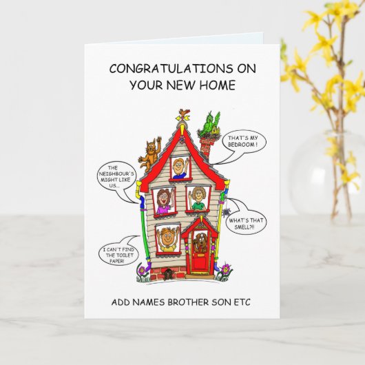 Neue Zuhause Karte (Gelbe Blume)