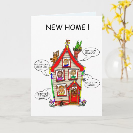 Neue Zuhause Karte (Gelbe Blume)