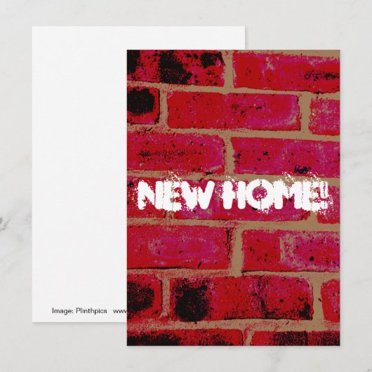 Neue Zuhause-Karte (Vorne/Hinten)