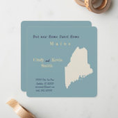 Neue Zuhause Maine Moving Announcement Card Mitteilungskarte (Vorderseite/Rückseite Beispiel)
