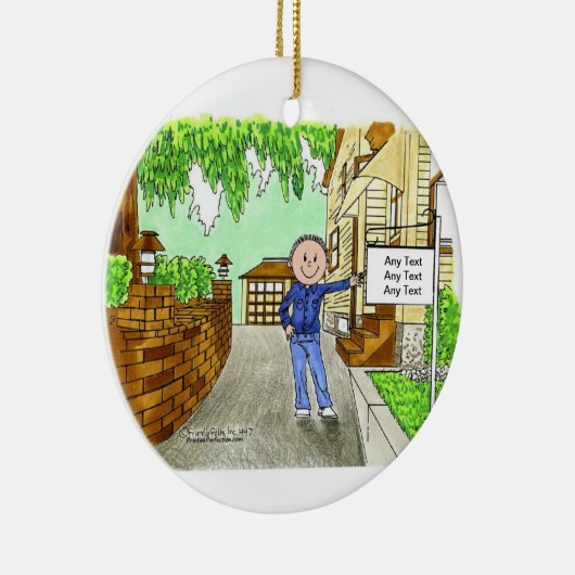 Neue Zuhause - Männlich Keramikornament (Rechts)