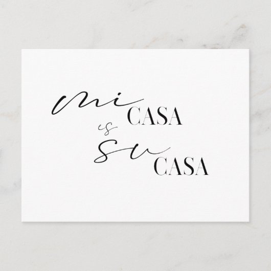 Neue Zuhause Mi Casa Wir haben neue Adresse versch Postkarte (Vorderseite)