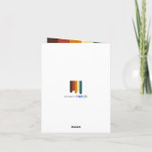 Neue Zuhause mit mehrfarbiger Tropffarbe Regenboge Karte (Rückseite)