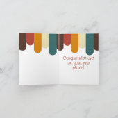 Neue Zuhause mit mehrfarbiger Tropffarbe Regenboge Karte (Innenseite)