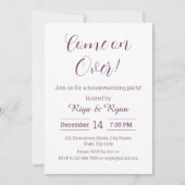 Neue Zuhause Moderne Elegante Lila Housewarming Einladung (Vorderseite)