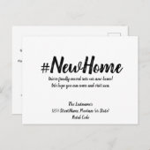 Neue Zuhause Moderne Minimalistische Adressenänder Postkarte (Vorne/Hinten)