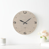 Neue Zuhause Moderne Wall Time Gunny Sack Burlap Große Wanduhr (Zuhause)