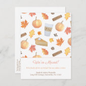 Neue Zuhause Moderne Wasserfarbenfallen Ankündigungspostkarte (Vorne/Hinten)