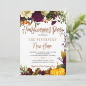 Neue Zuhause Modernes Herbsthaus Herbstwärmung Par Einladung (Stehend Vorderseite)