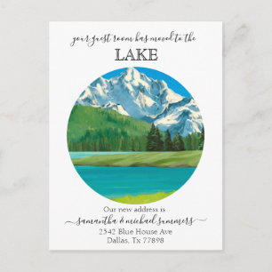 Neue Zuhause Moving Ankündigung Hütte Lodge