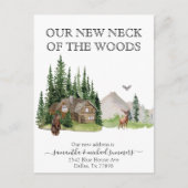 Neue Zuhause Moving Ankündigung Kabine Lodge (Vorderseite)