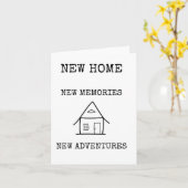 Neue Zuhause, neue Erinnerungen, Hauswärmkarte Karte (Gelbe Blume)